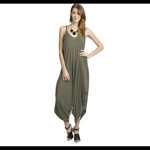 Olive Green Loose Fit Harem Jumper