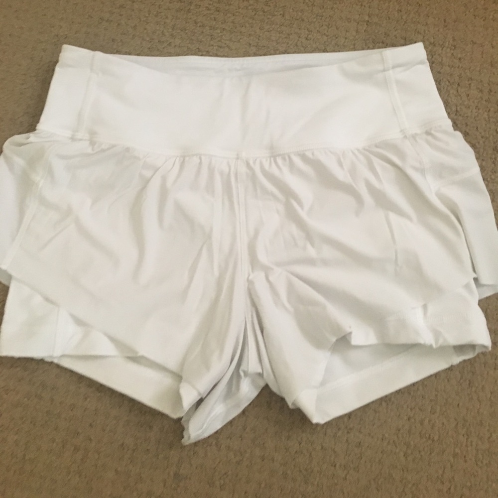 White Lululemon shorts