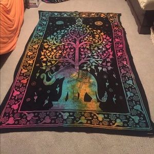 Colorful elephant tapestry