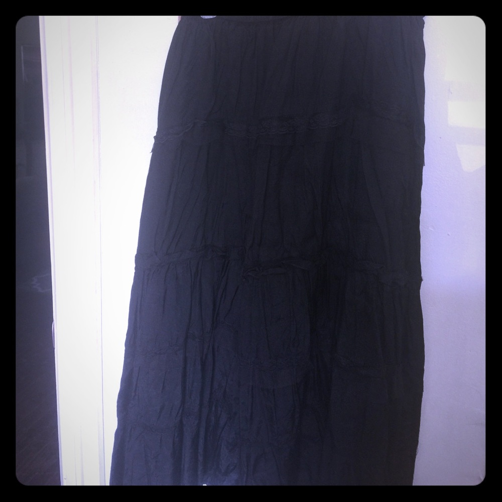 Black maxi with ruffles