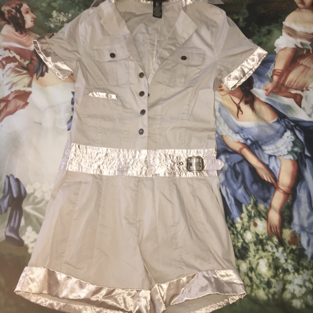 Sexy Beige Jumpsuit by Grass collection