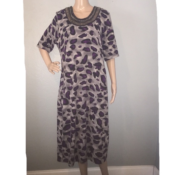 Sweater Dress Elegance by Milano Gray Maxi XL - Picture 2 of 8