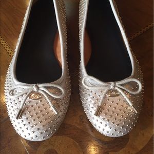 Coach gold studded ballerina flats size 9.5