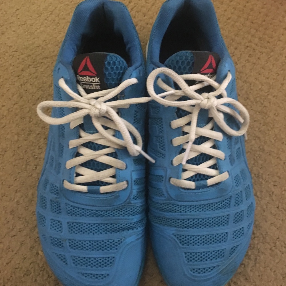 Blue Reebok CrossFit shoes