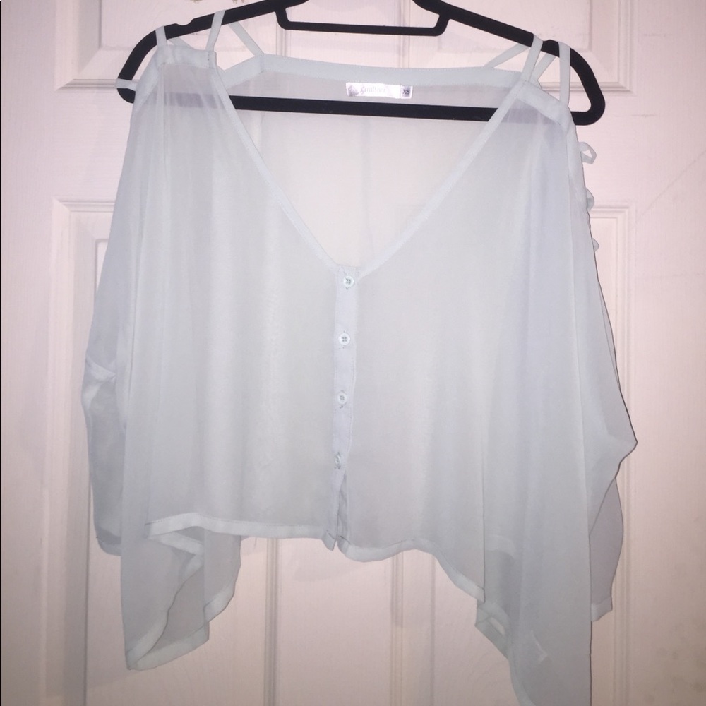 LF mint sheer top