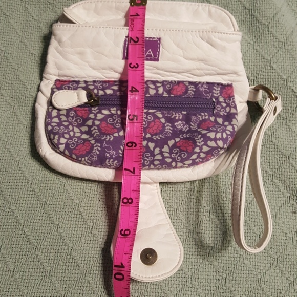 Nica awesome white purple wristlet button snap - Picture 3 of 8