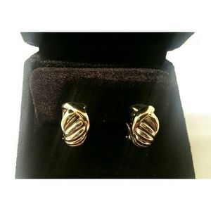 🛇SOLD🛇 David Yurman 14k Gold Silver X Earrings