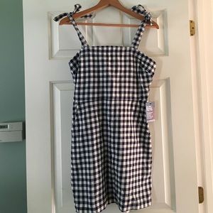 NWT Express gingham tie strap dress
