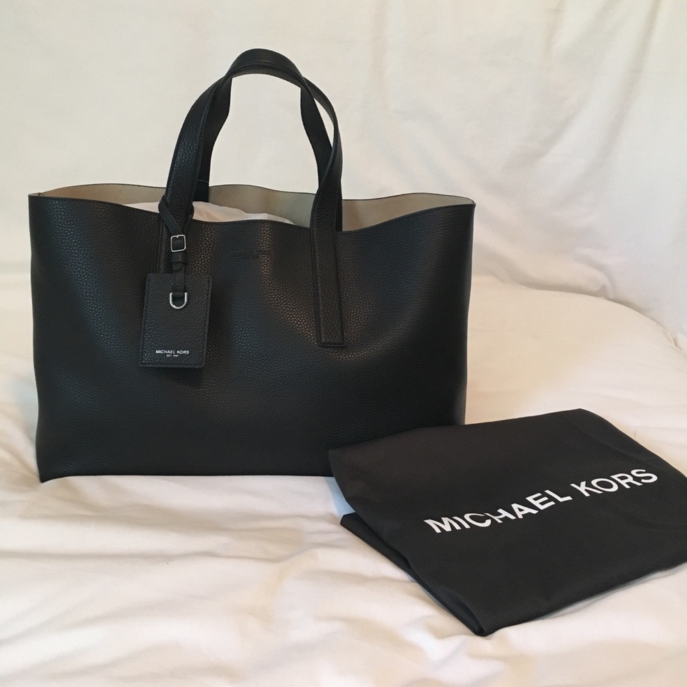 Michael Kors reversible leather travel tote