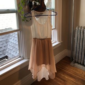 Pale high low dress