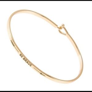 'Be Brave' Gold Clasp Bracelet