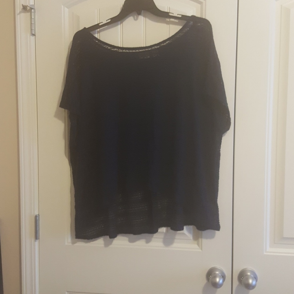 Plus lace detail top