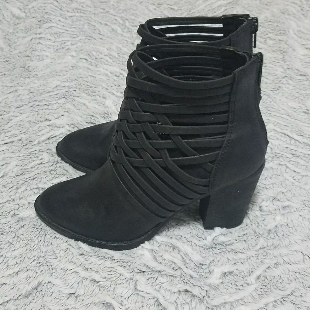 Strappy/Caged Black Mossimo Ankle Booties