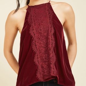 NWT Modcloth Velvet Top