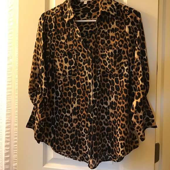 Express  Portofino shirt LEOPARD - Picture 3 of 4