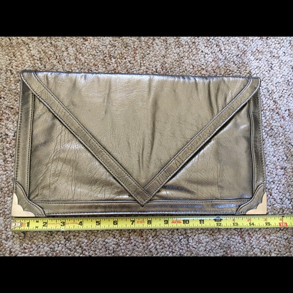 Pewter Envelope Clutch
