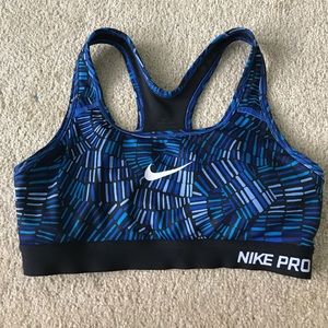 BLUE NIKE SPORTS BRA