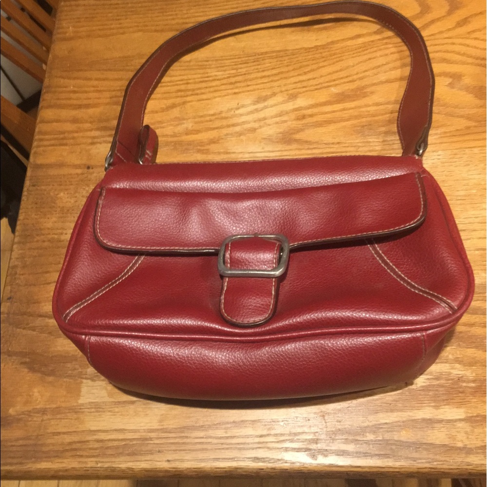 All leather red pocket boot