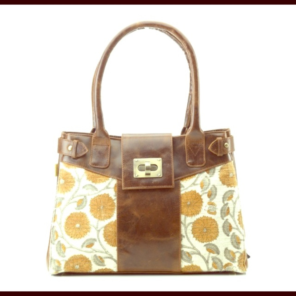 JOYN City Bag NWT Yellow Floral
