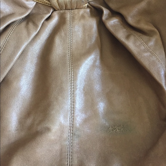 RARE Kooba Carly Handbag Mocha with Metallic Trim - Picture 3 of 8