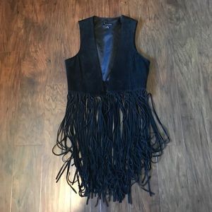 Forever 21 Faux Suede Fringe Vest