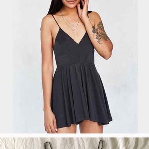 Urban Outfitters Charcoal Gray Romper