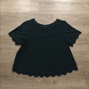 Topshop scalloped tee