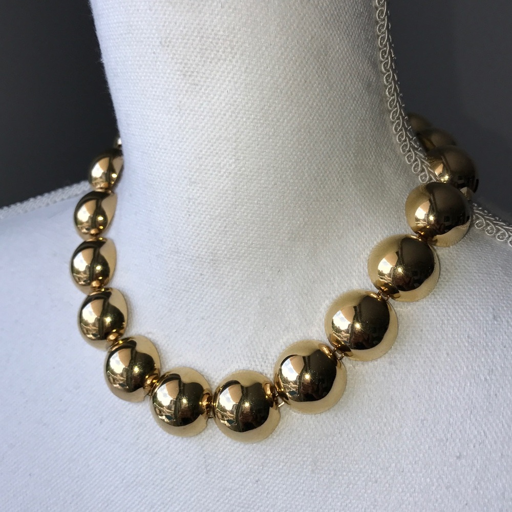 Vintage adjustable Monet gold tone choker