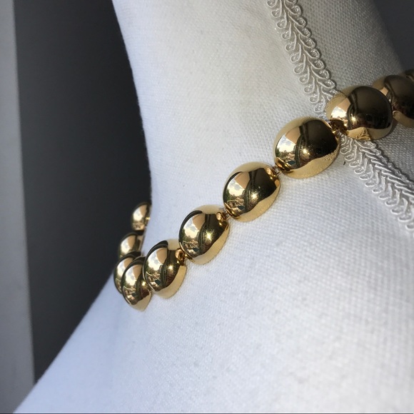 Vintage adjustable Monet gold tone choker - Picture 3 of 6