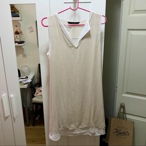 ZARA nude/white tunic/dress