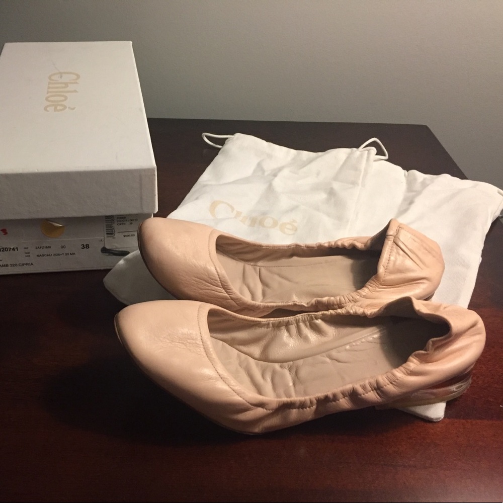 Chloe lambskin ballerina flats