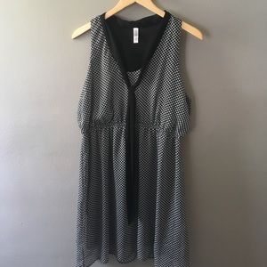 Black & White diagonal checkered dress