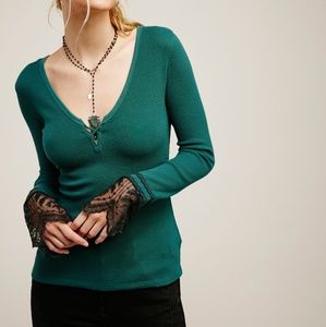Free People lace-cuff thermal
