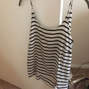 Black and white striped tank top