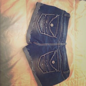 Rue 21 stretchy jean shorts size 7/8 adorable
