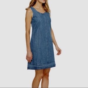 WOMEN'S HOPE & HARLOW DISTRESSED HEM JEAN DRESS