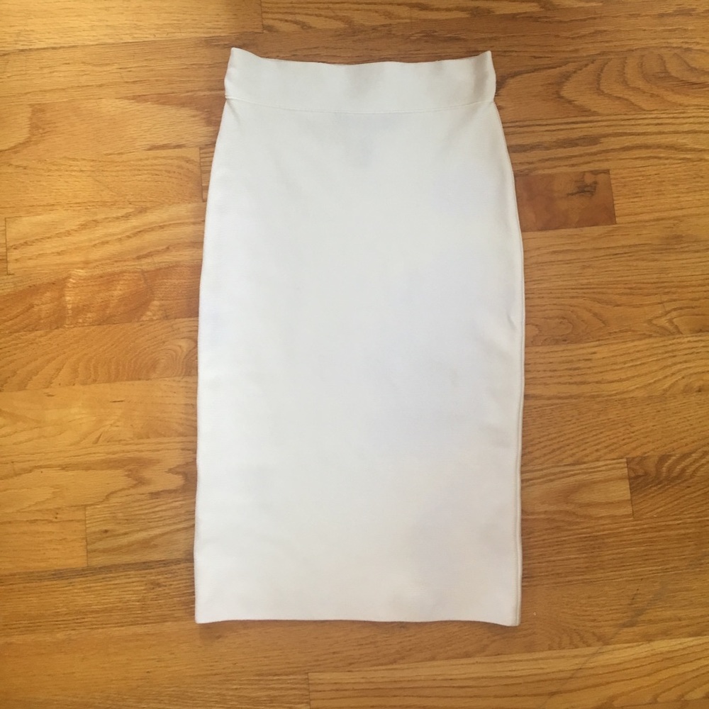 Bcbg white bandage skirt