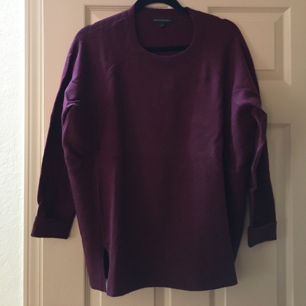 Burgundy merino wool sweater