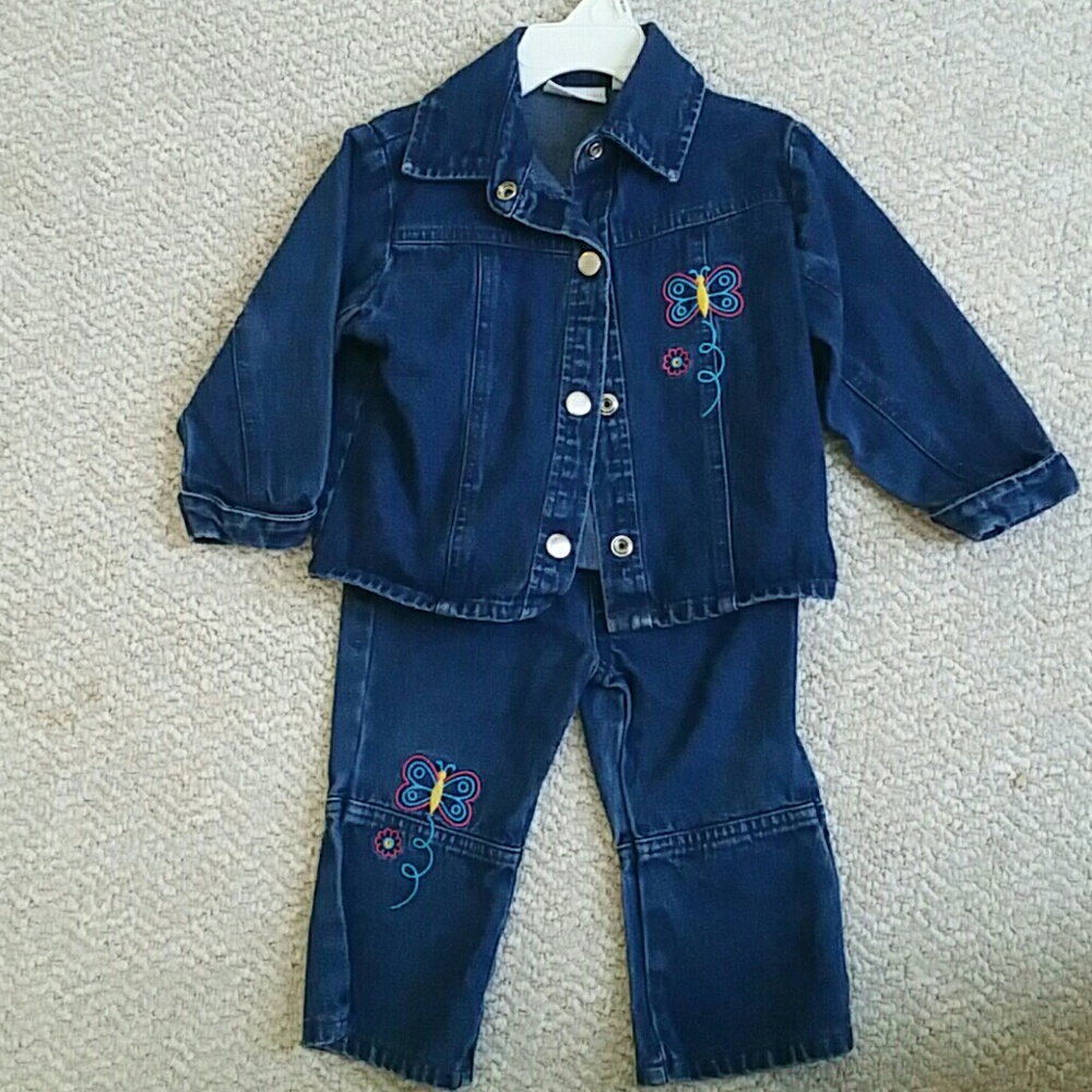 Girls infant denim set