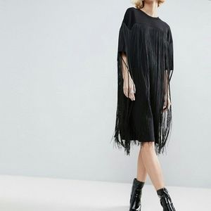 Asos Black Fringe dress