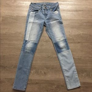 American Eagle patch jeans