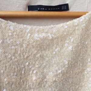 Zara Tops - Ivory Sequined Zara Top Zara Tops - Ivory Sequined Zara Top