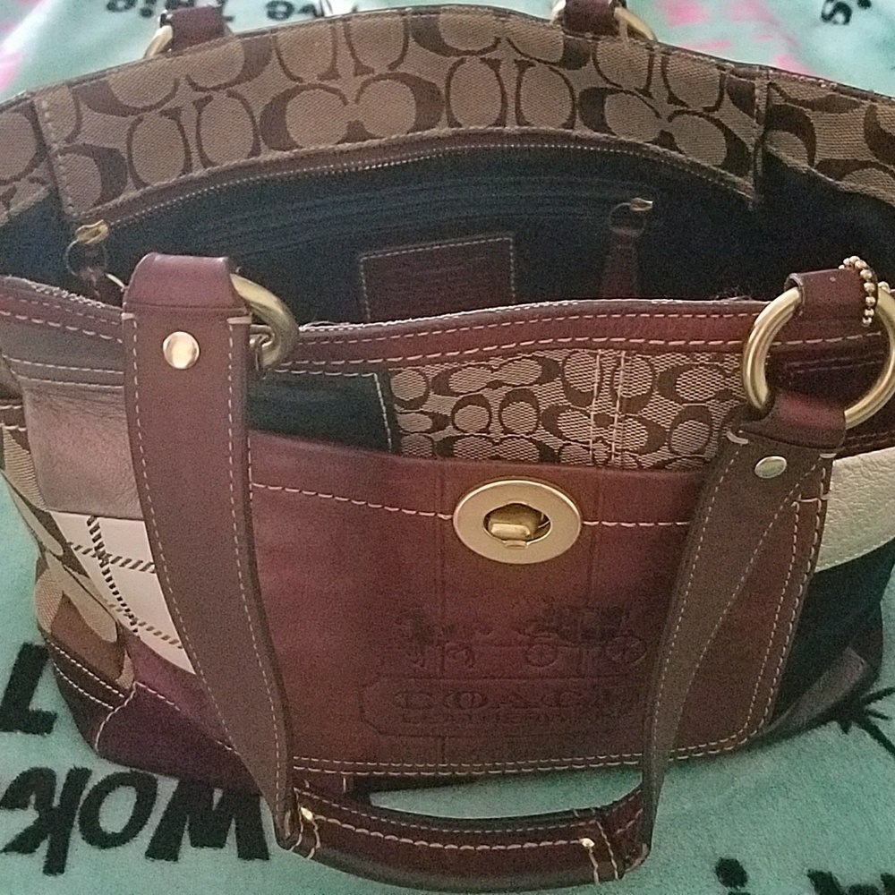 Coach patchwork shoulder bag