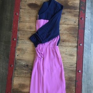 Color Block Drawstring Dress