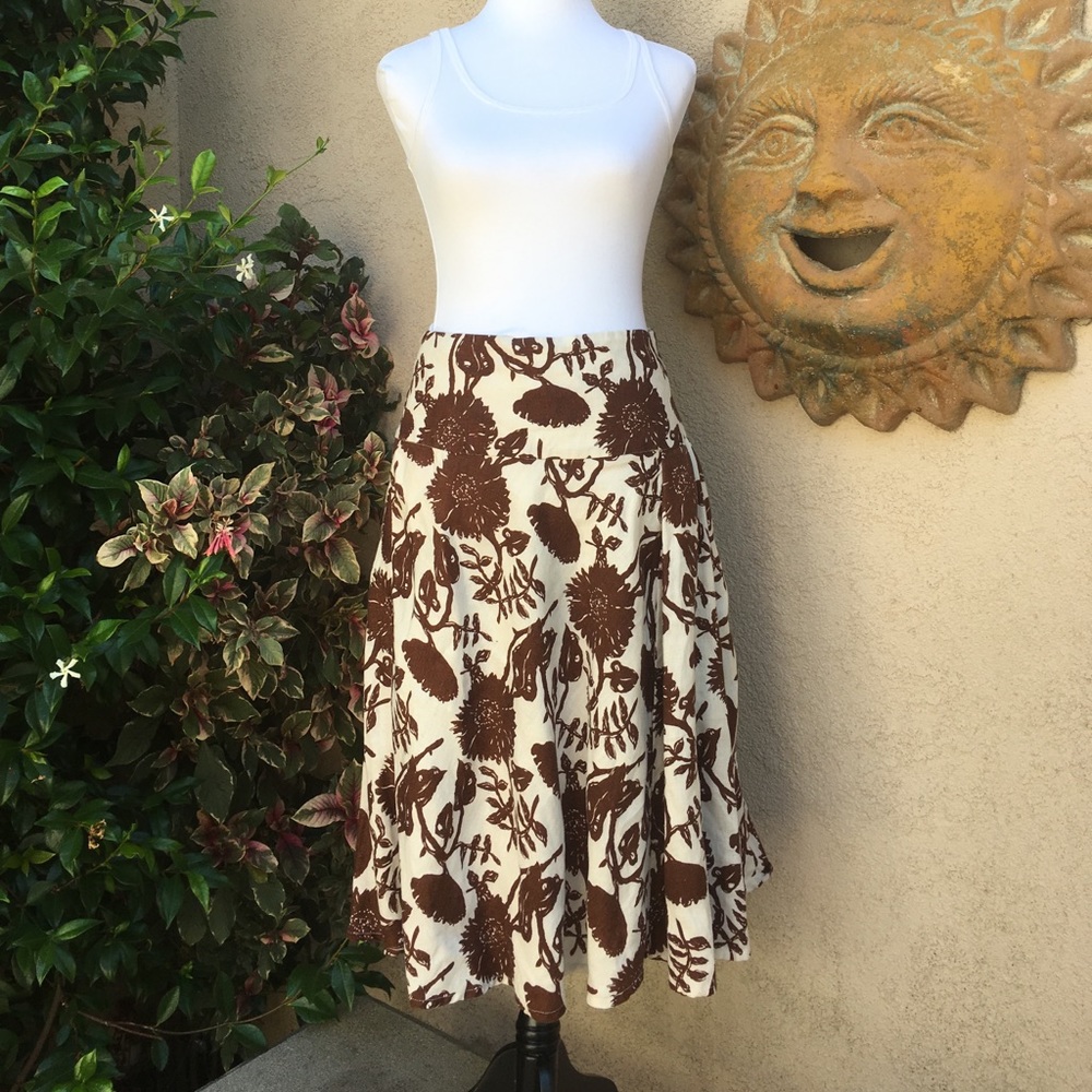 Floral swing skirt