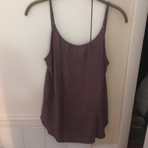 Purple backless tank top