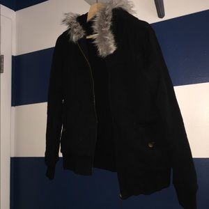 YEST Quilted Faux Fur Black jacket