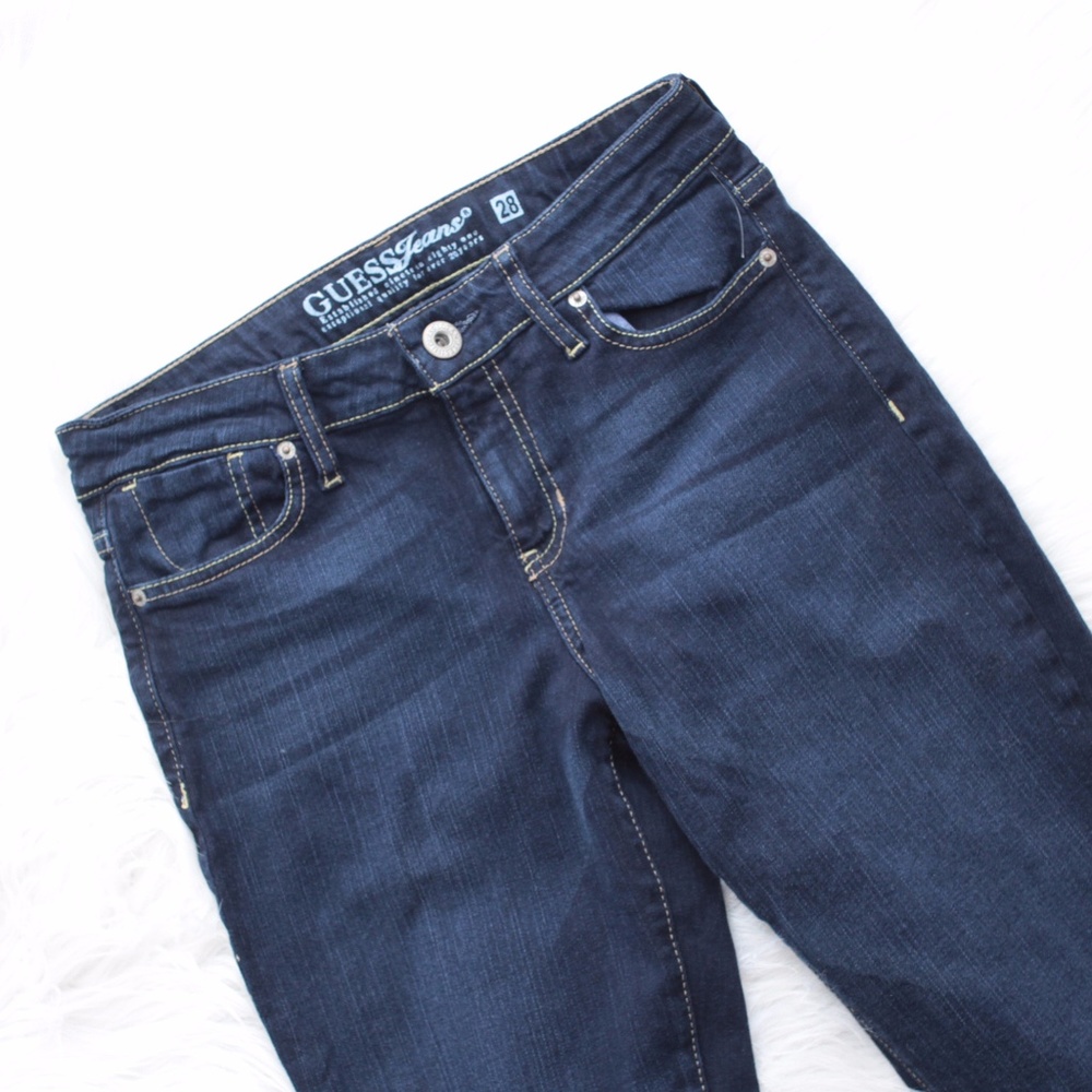 GUESS Jeans High Waist Straight Stretch Dark 28
