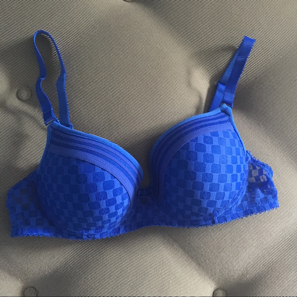 Huit Bright Blue Air Push Bra • 32C