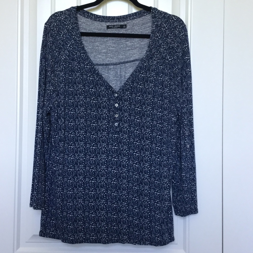 Almost NEW Max Jeans Block Print Blouse.